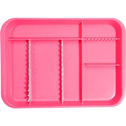 ZIRC B Lok Tray Divided Tray - Neon Pink - 33.97 x 24.45 x 2.22cm