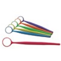 ZIRC Crystal Mouth Mirror - Thin Grip - Vibrant Assorted - #4, 12-Pack