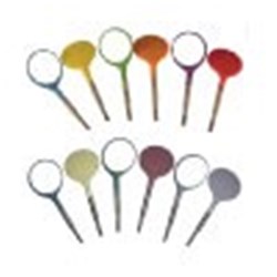 ZIRC Crystal Plastic Mirror Head - Green - Simple Stem - Size 4, 12-Pack