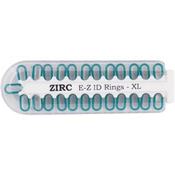 ZIRC E Z ID Rings for Instruments - Extra Large - Green, 25-Pack