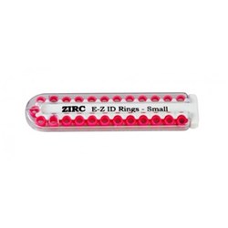 ZIRC E Z ID Rings for Instruments - Small - Red, 25-Pack