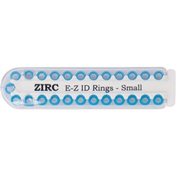 ZIRC E Z ID Rings for Instruments - Small - Neon Blue - 3.18mm, 25-Pack