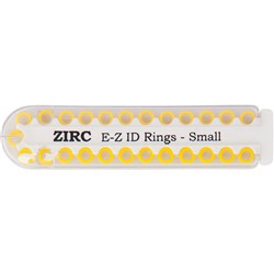 ZIRC E Z ID Rings for Instruments - Small - Neon Yellow - 3.18mm, 25-Pack