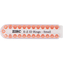 ZIRC E Z ID Rings for Instruments - Small - Neon Orange - 3.18mm, 25-Pack