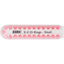 ZIRC E Z ID Rings for Instruments - Small - Neon Pink - 3.18mm, 25-Pack