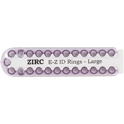 ZIRC E Z ID Rings for Instruments - Large - Plum, 25-Pack