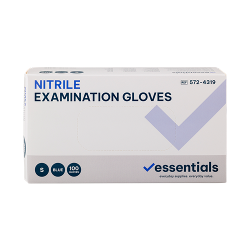  HSE-5724319-C - Essentials Nitrile Gloves Blue Powder Free S Carton 10 x 100