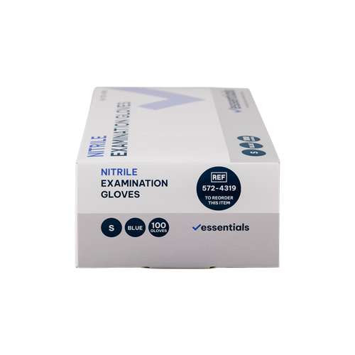  HSE-5724319-C - Essentials Nitrile Gloves Blue Powder Free S Carton 10 x 100