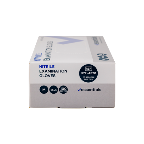 HSE-5724320-C - Essentials Nitrile Gloves Blue Powder Free M Carton 10 x 100
