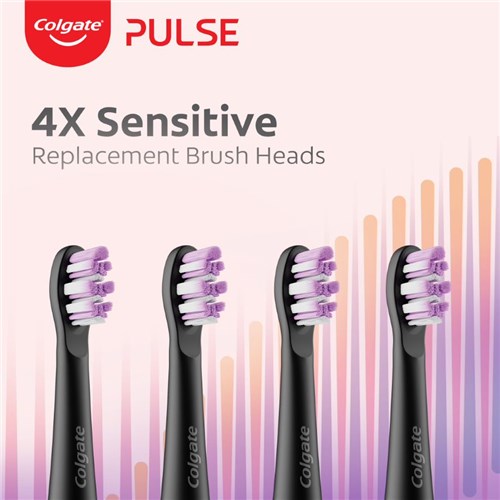 Colgate Pulse Electric Toothbrush Sensitive Head Refill PK of 4