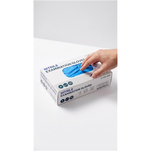 HSE-5724321-C - Essentials Nitrile Gloves Blue Powder Free L Carton 10 x 100