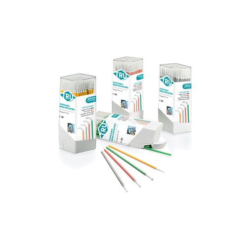 TRU Microbrush Applicator Regular 2mm Blue Pack of 80