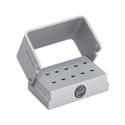 K-A500S - KOMET Bur Block Aluminium Holds 10 FG Silver