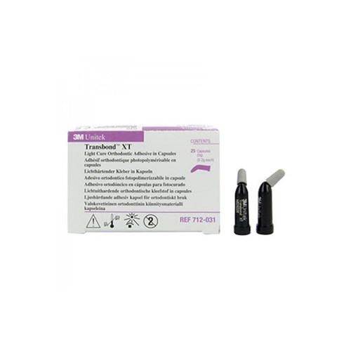 3M Transbond XT Light Cure Adhesive Capsules, 0.2 g, 712-031, 25-Pack