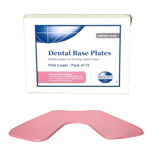Ainsworth Base Plate - 1.4mm Thickness - Pink - Lower, 12-Pack
