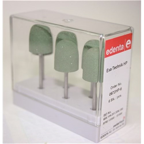 Ainsworth Edenta Polisher - Silicon #88 - Cylinder - Coarse - Green, 6-Pack