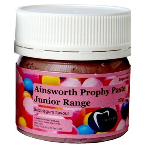 Ainsworth Junior Prophylaxis Paste - Bubblegum Flavour, 200g Jar