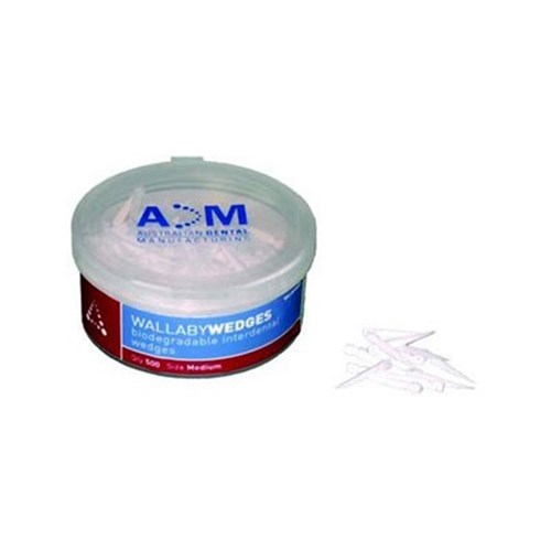 ADM WALLABY Biodegradable Wedges - Size Medium, 500-Pack