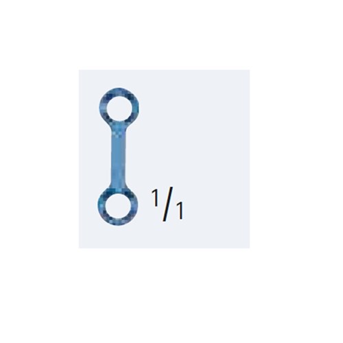 Aesculap 2 Hole Bone Fixation Plate - Straight - FM981 - 16mm