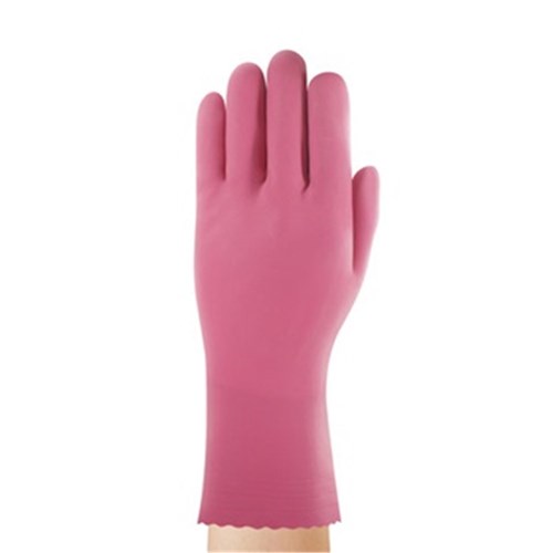 Ansell Gloves - Premium Pink - Silverlined - Latex - Non Sterile - Size 7.5, 12-Pairs