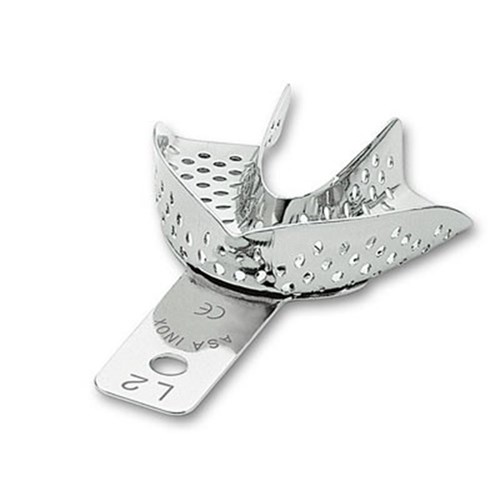 ASA Dental Stainless Steel Impression Tray - Perforated - Lower - Size 2