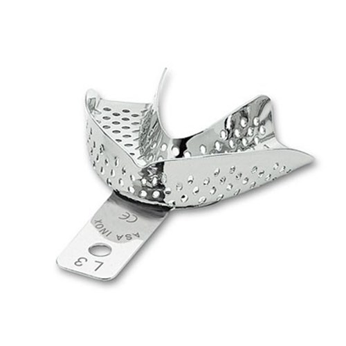 ASA Dental Stainless Steel Impression Tray - Perforated - Lower - Size 3