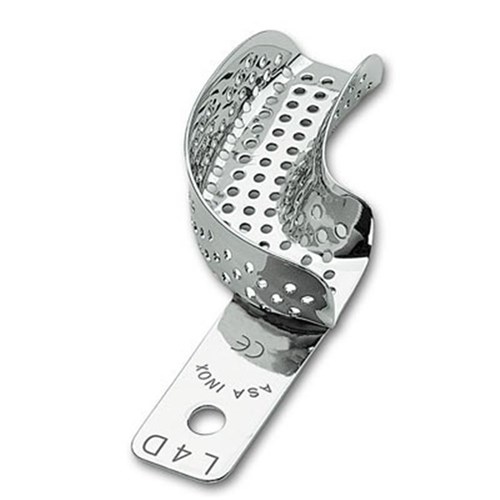 ASA Dental Stainless Steel Impression Tray - Perforated - Partial Right - Medium