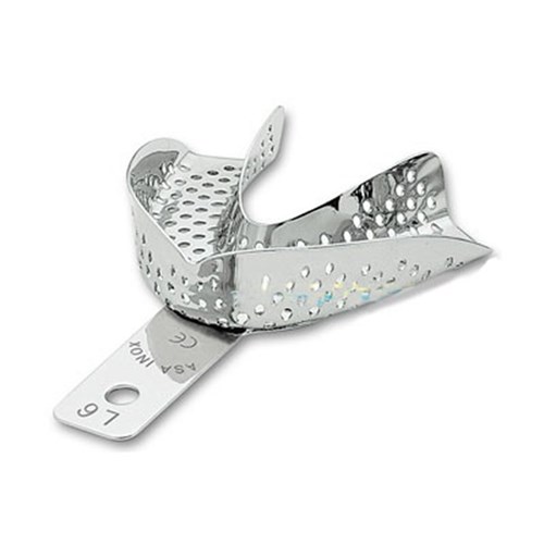 ASA Dental Stainless Steel Impression Tray - Perforated - Lower - Size 6