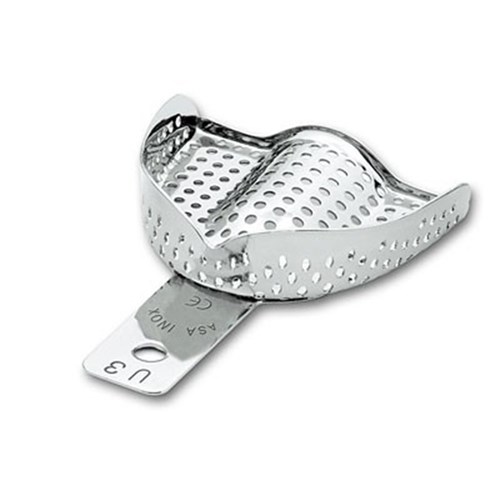 ASA Dental Stainless Steel Impression Tray - Perforated - Upper - Size 3