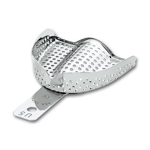 ASA Dental Stainless Steel Impression Tray - Perforated - Upper - Size 5
