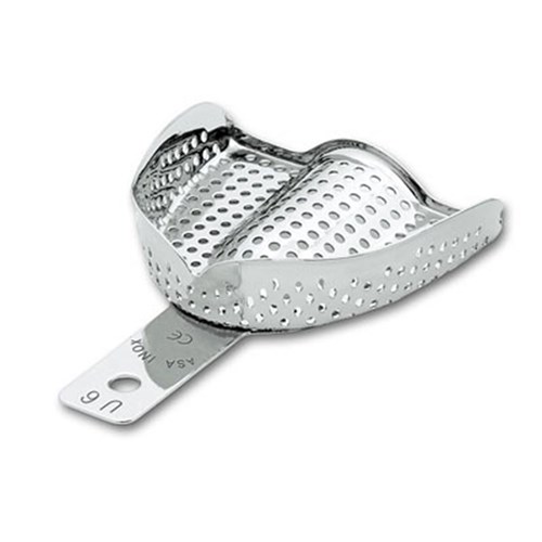 ASA Dental Stainless Steel Impression Tray - Perforated - Upper - Size 6