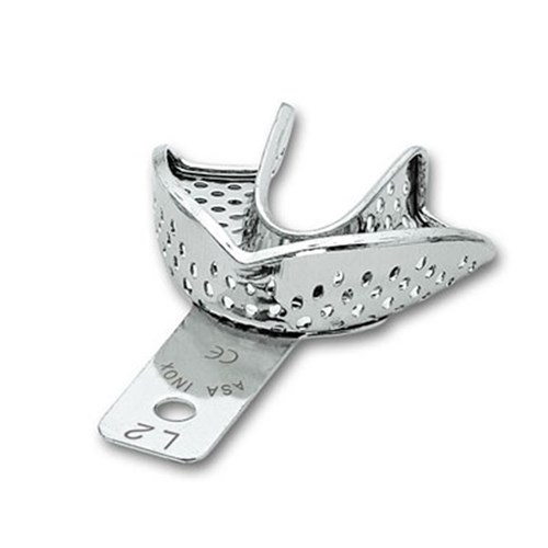 ASA Dental Stainless Steel Impression Tray - Perma Lock - Lower - Size 2