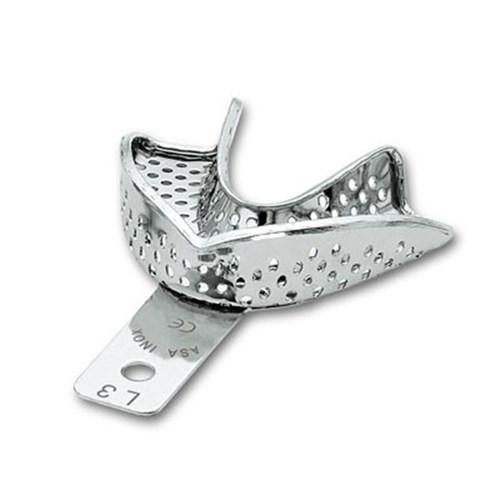 ASA Dental Stainless Steel Impression Tray - Perma Lock - Lower - Size 3