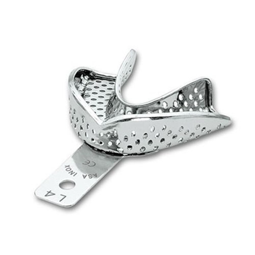 ASA Dental Stainless Steel Impression Tray - Perma Lock - Lower - Size 4