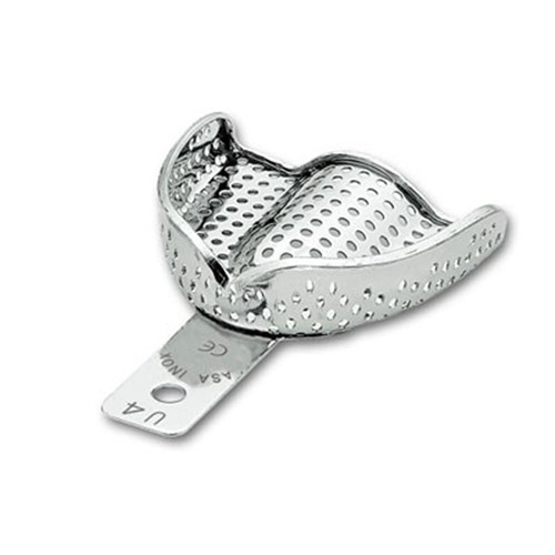 ASA Dental Stainless Steel Impression Tray - Perma Lock - Upper - Size 4