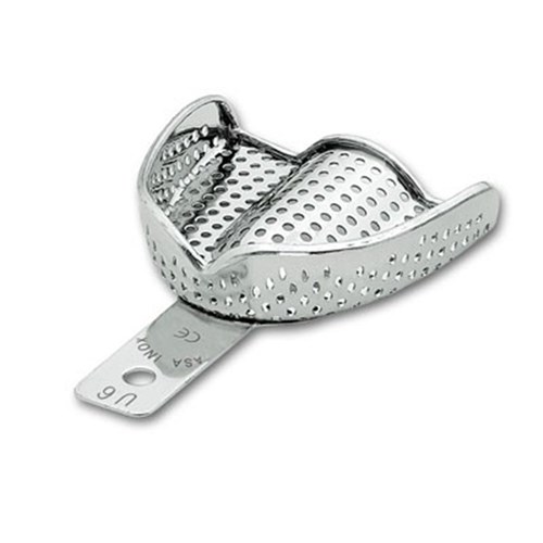 ASA Dental Stainless Steel Impression Tray - Perma Lock - Upper - Size 6