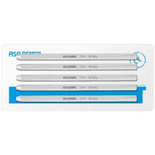 ASA Dental Mouth Mirror Handle - Round - Stainless Steel, 5-Pack