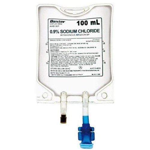 Sodium Chloride 0.9% IV Minibag one per pouch 100ml