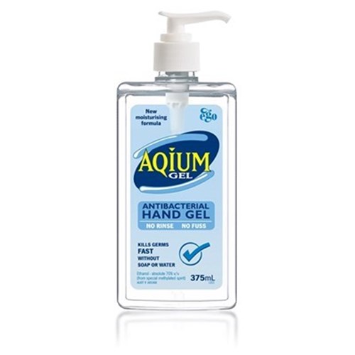 AQIUM Antibacterial Hand Gel - 375ml Pump Pack