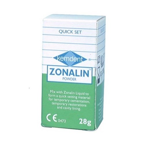 Kemdent ZONALIN - Luting Cement - Quick Set Powder - 28g Jar