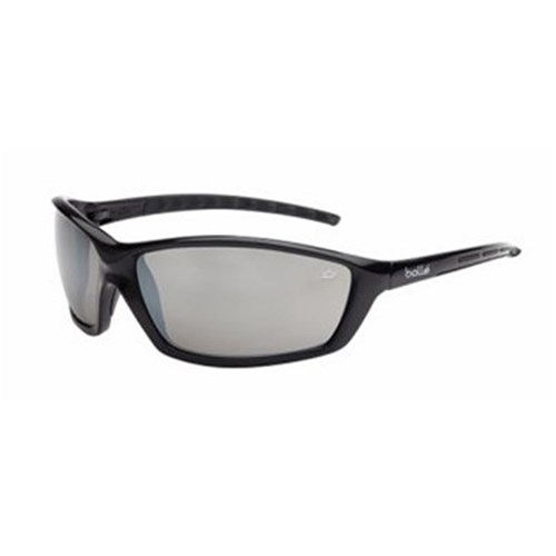 Bolle Safety Glasses - PROWLER - Black Frame - Silver Flash Lens