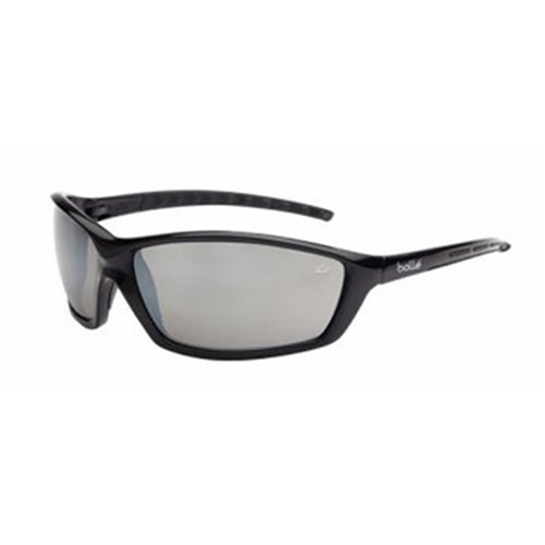 Bolle Safety Glasses - PROWLER - Black Frame - Silver Flash Lens