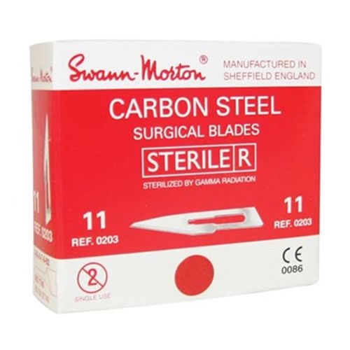 Swann Morton Scalpel Blade - Size 11, 100-Pack