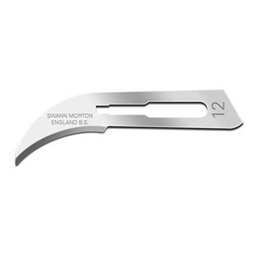 Swann Morton Scalpel Blade - Size 12, 100-Pack