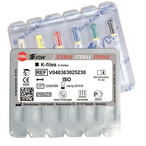 K File 28mm Assorted Sizes 15-40 Pack of 6