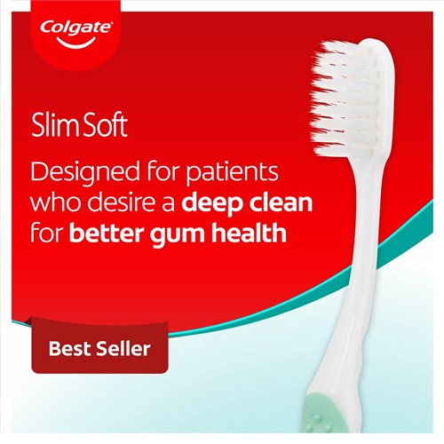 Colgate Manual Toothbrush - Slim Soft Ultra Compact Head, 12-Pack