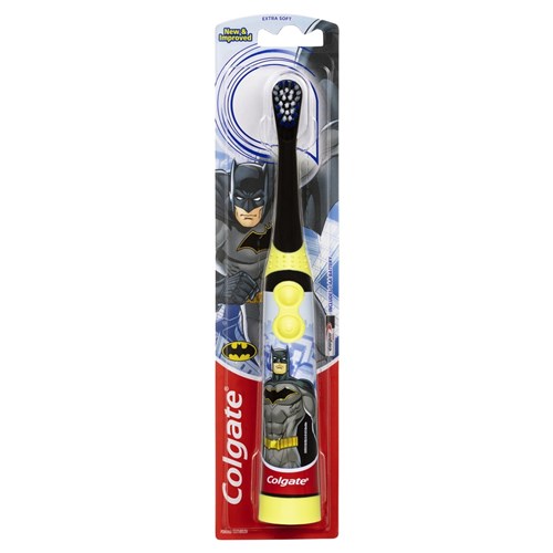 Colgate Kids Sonic Toothbrush - Batman and Barbie Designs - Battery Powered - 3+ Years, 6-Pack
