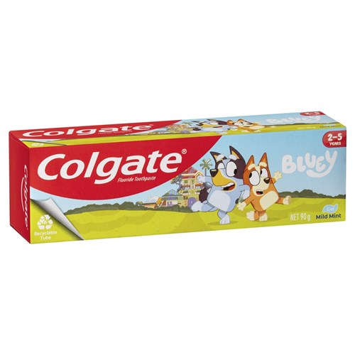 Colgate Kids Gel Toothpaste - Bluey - Mild Mint - 2-5 Years - 90g, 12-Pack