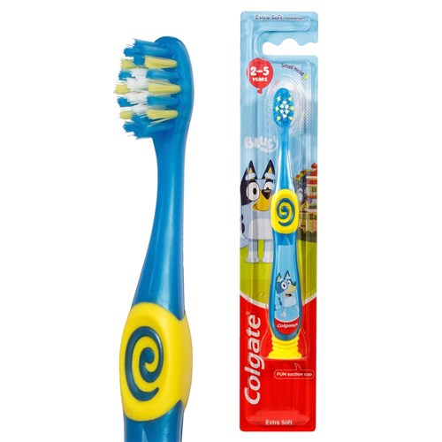 Colgate Manual Toothbrush - Junior - Bluey - 2-5 Years - Extra Soft Bristles, 8-Pack