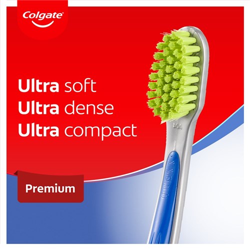 Colgate Manual Toothbrush - Ultra Compact Head - Ultra Soft Bristles, 12-Pack